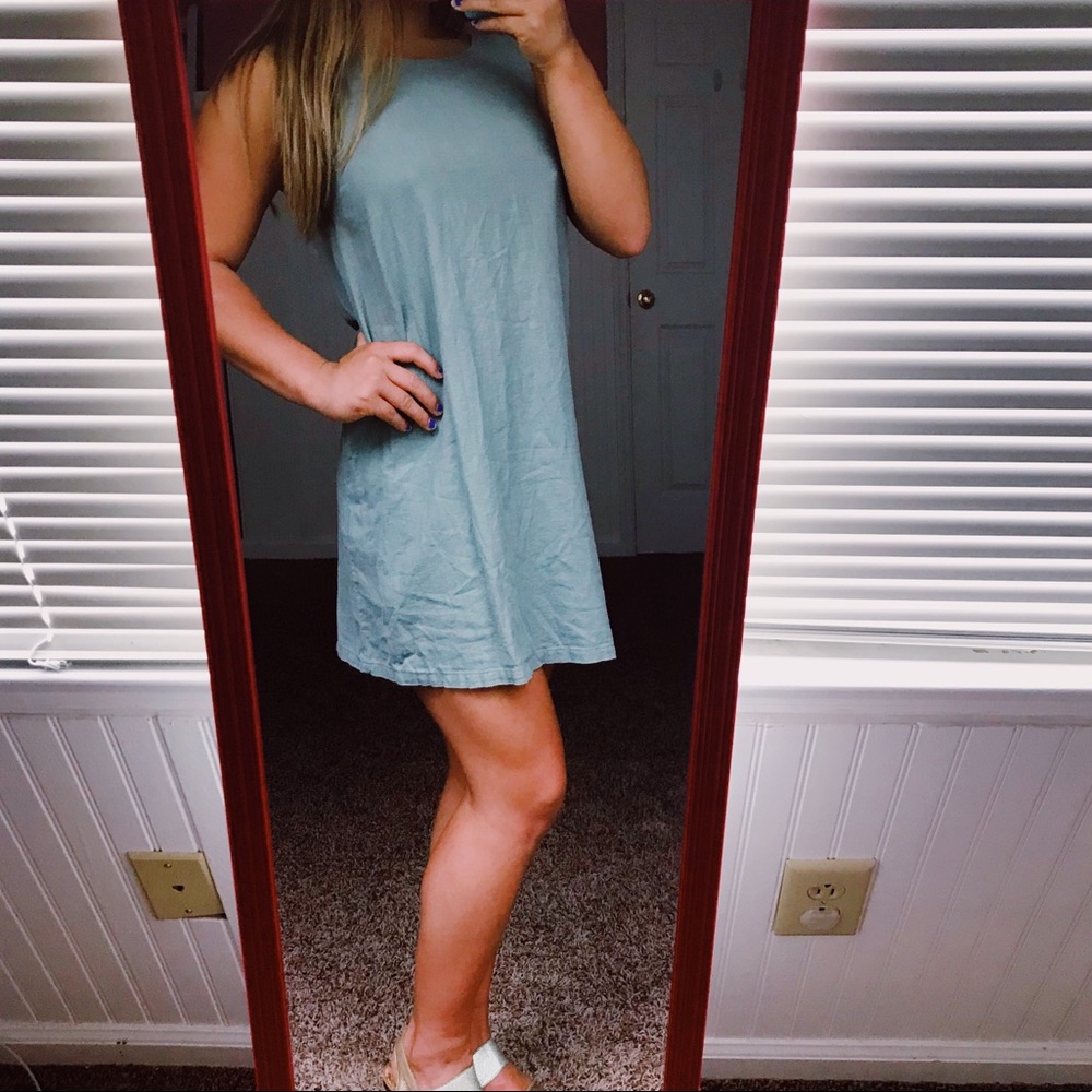 olive shift dress